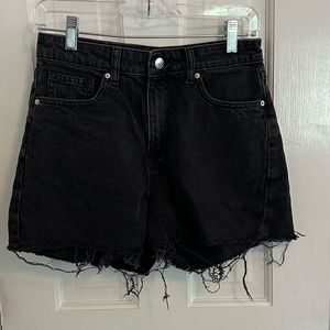 Black Denim Shorts